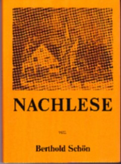 Cover des Buches von Berthold Schön " Nachlese"