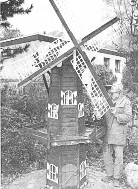 Wilhelm Notteboom an seiner großen Mühle