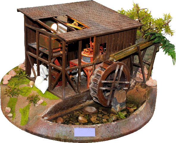 02-Modell Wassermühle (Getreide)