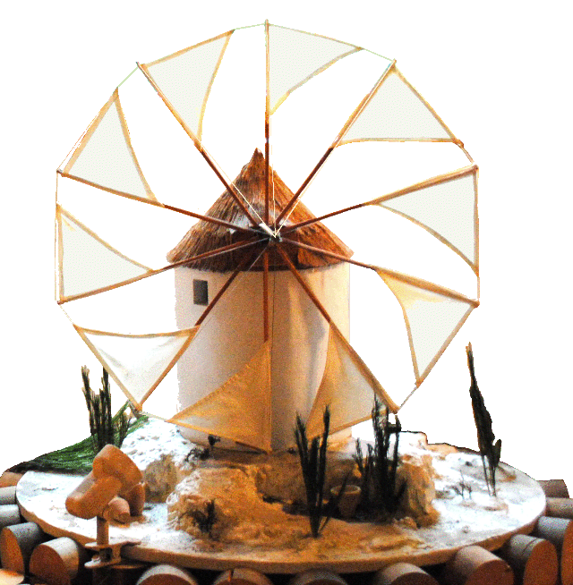 56 - Modell einer Mühle auf Mykonos