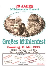Plakat 20 Jahre Mühlenverein