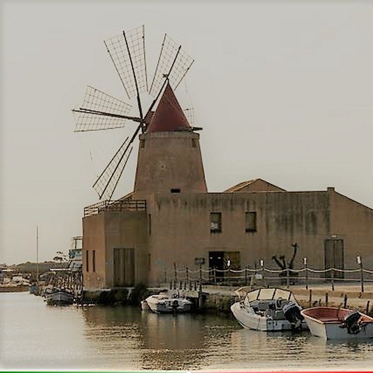 Meersalz-Mühle in Italien