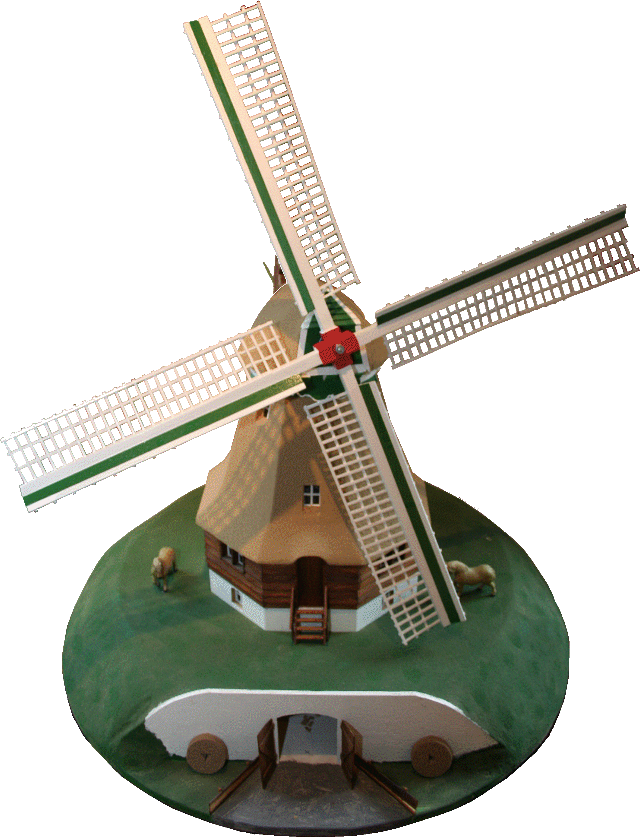 49 - Modell einer Segelmühle am Mittelmeer