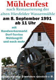 Plakat zum Mühlenfest Wiedereröffnung (Link)