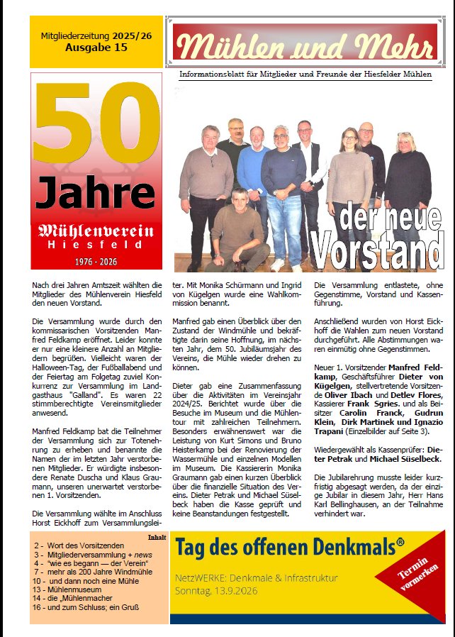Titelbild 2025/26 Nummer 15